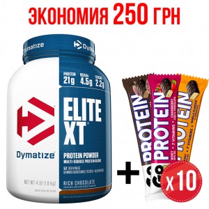 Elite XT 1,8 кг + Батончик PROTEIN WPC 20% 10 шт Фото №1